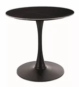 Stoły - Stół okrągły czarny ESPERO FI 80 na czarnej nodze - miniaturka - grafika 1