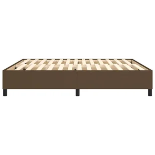Lumarko Łóżko kontynentalne, ciemnobrązowe, obite tkaniną, 160x200 cm - Łóżka - miniaturka - grafika 7