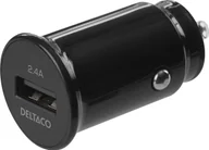 Ładowarki samochodowe - Deltaco USB-CAR123, Auto, Cigar lighter, Black - miniaturka - grafika 1