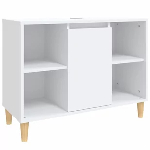 Szafka pod umywalkę, biała, 80x33x60 cm Lumarko! - Toaletki - miniaturka - grafika 3