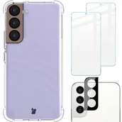 Etui i futerały do telefonów - Bizon Etui + 2x szkło + obiektyw Case Clear Galaxy S22 przezroczyste BCCFGALS22BK - miniaturka - grafika 1