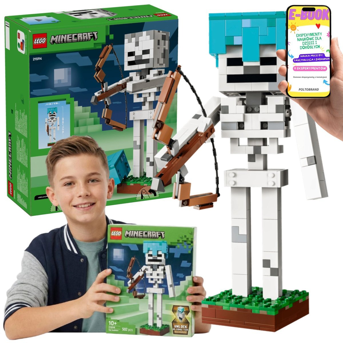 LEGO Minecraft Szkielet Figurka Kolekcjonerska (21594) + E-BOOK