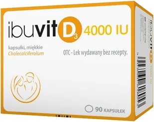 POLPHARMA Ibuvit D3 4000 IU x 90 kaps - Witaminy i minerały - miniaturka - grafika 1