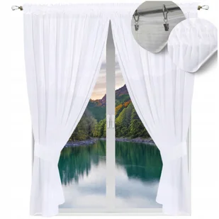 Firana gotowa balkon 220x300 firany gładkie łapacz firanki woal do salonu - Firany Firana gotowa balkon 220x300 firany gładkie łapacz firanki woal do salonu - Firany - miniaturka - grafika 1