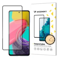 Szkła hartowane na telefon - Wytrzymałe szkło hartowane 9H na cały ekran Samsung Galaxy M53 5G z ramką Case Friendly czarny WOZINSKY - miniaturka - grafika 1