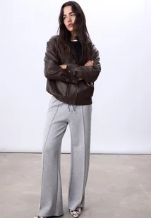 Stradivarius Kurtka oversize ze sztucznej skóry Brązowy XL - Kurtki damskie - miniaturka - grafika 1