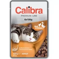 Mokra karma dla psów - CALIBRA CAT PREMIUM ADULT DUCK&CHICKEN 6x100g - miniaturka - grafika 1