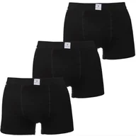 Majtki męskie - Majtki bokserki męskie bawełniane dopasowane czarne 3-pak L - miniaturka - grafika 1