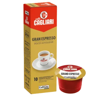 10 Kapsułek Grand Espresso Kawa Cagliari Caffitaly System - słodka i otulająca - Kawa w kapsułkach i saszetkach - miniaturka - grafika 1