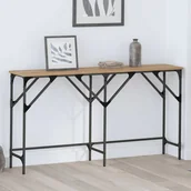Konsole i sekretarzyki - vidaXL Konsola dąb artisan 140 x 29 x 75 cm Materiał drewnopochodny - miniaturka - grafika 1