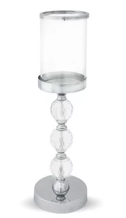 Świecznik Kryształowy Srebrny h:41 - Świeczniki - miniaturka - grafika 1