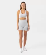 Spodnie sportowe damskie - Damskie legginsy treningowe krótkie Carpatree Blaze Seamless Shorts - szare - CARPATREE - miniaturka - grafika 1