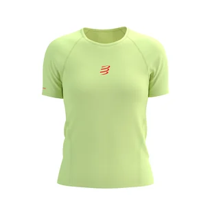 COMPRESSPORT Koszulka biegowa damska TRAIL RACING SS T-SHIRT shadow lime - Koszulki sportowe damskie - miniaturka - grafika 1