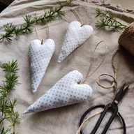 Bombki - Zawieszki bombki choinkowe serduszka - miniaturka - grafika 1