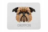 Podkładki pod mysz - Gryfonik brukselski geometryczny Podkładka pod mys - miniaturka - grafika 1
