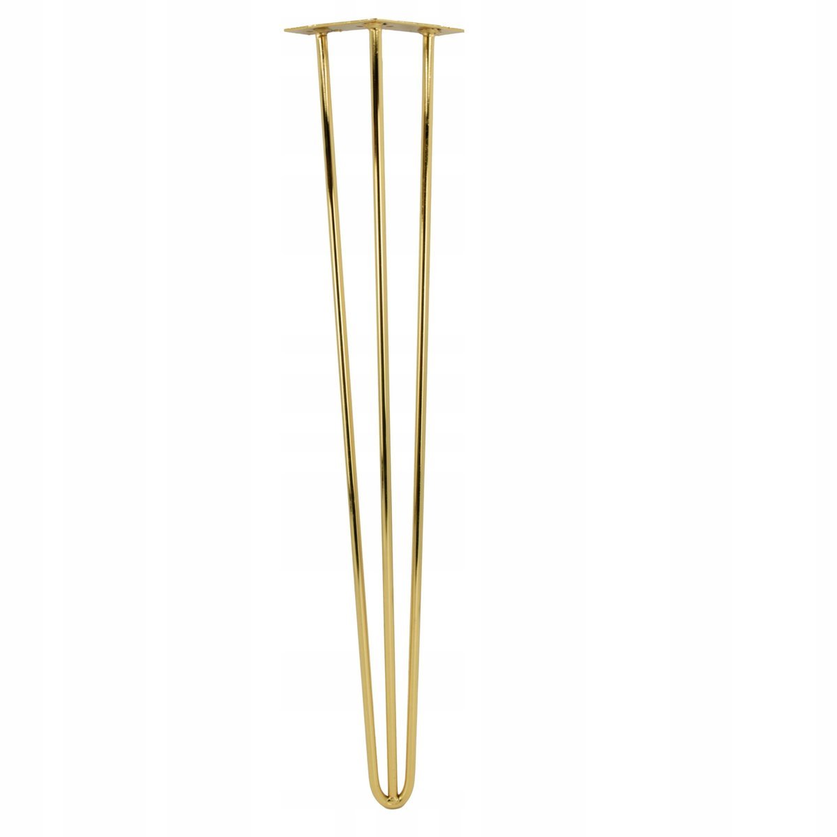 Nóżka metalowa do stołów toaletek Hairpin legs 71 cm 3 pręty złoty chrom