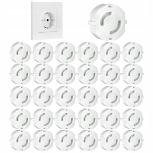 Zabezpieczenie do kontaktu nakładka osłona gniazdka dziecko 30 sztuk - Zabezpieczenia dla dzieci Zabezpieczenie do kontaktu nakładka osłona gniazdka dziecko 30 sztuk - Zabezpieczenia dla dzieci - miniaturka - grafika 1