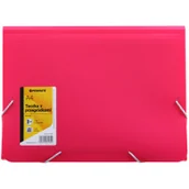 Artykuły biurowe - Penmate Teczka z przegródkami A4 PP-104 różowa - miniaturka - grafika 1