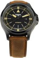 Zegarki męskie - Zegarek Traser TS-110756 P67 Officer Pro Automatic Black Leather Strap - miniaturka - grafika 1