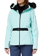 Kurtki damskie - 4F Damska kurtka narciarska Kudn012 Jeans, Aqua, 38, woda, 38 - miniaturka - grafika 1