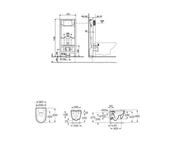 Miski WC - Roca Ona Zestaw Toaleta WC podwieszana Ona Rimless bez kołnierza + deska wolnoopadająca biały + stelaż podtynkowy Duplo One A893106300 - miniaturka - grafika 1