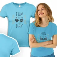Bluzki damskie - Koszulka Bluzka TURKUS Damska FUN DAY FRIDAY Wz S - miniaturka - grafika 1