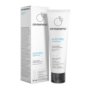 Oxygenetic Acid Peel AHA+PHA, odnawiający peeling kwasowy, 50 ml - Peelingi i scruby do twarzy - miniaturka - grafika 1