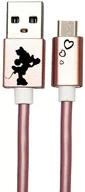 Kable USB - Kabel Usb Dinsey Minnie Serduszka lightning Rosego - miniaturka - grafika 1