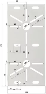BLACHA MONTAŻOWA BM-130X280 PODWÓJNA - Akcesoria do monitoringu - miniaturka - grafika 2