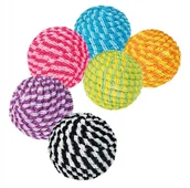 Zabawki dla kotów - Trixie Piłka kolorowe ze sznurka do zabawy dla kota różne kolory TX-4570 - miniaturka - grafika 1