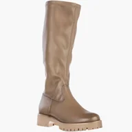 Kozaki damskie - Kozaki Damskie Ekoskóra Buty Zimowe Ocieplane Klasyczne Khaki Potocki 25-12729KH Beżowy 36 - miniaturka - grafika 1