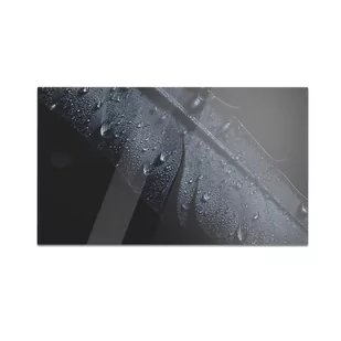 Szklana deska do krojenia HOMEPRINT Czarne pióro ptaka 60x52 cm - Deski do krojenia - miniaturka - grafika 1