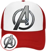 Czapki i chusty sportowe męskie - Czapka z Daszkiem Avengers Czerwona z Nadrukiem Lato Siatka Bejsbolówka - miniaturka - grafika 1