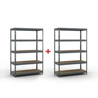 Szafy i regały magazynowe - B2B Partner Regał półkowy 1786 x 1200 x 500 mm, nośność 280 kg 1+1 GRATIS 540041 - miniaturka - grafika 1