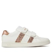 Buty dla dziewczynek - Sneakersy Geox J Eclyper Girl J45LRA 000BC C1ZH8 D Biały - miniaturka - grafika 1