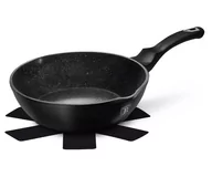 Patelnie - Berlinger Haus Patelnia PATELNIA GRANITOWA 24CM WYLEWKI GŁĘBOKA BLACK SILVER BH-6185 BH-6185 - miniaturka - grafika 1