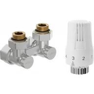Zawory i kraniki - Mexen G01 zestaw termostatyczny dwururowy DN50, kątowy 1/2"x16 mm, nikiel - W911-016-918-01 - miniaturka - grafika 1