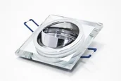Oprawy, klosze i abażury - Candellux Lighting oczko wpuszczane kwadrat SSU-22 CH/TR+BL 2263823 LED niebieski oczko halogenowe GU10 2263823 - miniaturka - grafika 1