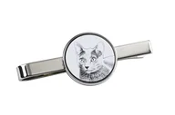 Spinki do mankietów i krawatów - Kot rosyjski niebieski - spinka do krawata z kotem, personalizowany klips do krawata, wyjątkowy prezent dla mężczyzny marki Art-Dog - miniaturka - grafika 1