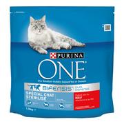 Sucha karma dla kotów - PURINA ONE Sterylizowana wołowina dla kotów, pszenica - 1,5 kg - miniaturka - grafika 1