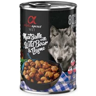 Mokra karma dla psów - Alpha Spirit Mięsne klopsiki z dzikiem i tymiankiem 400g 23251-uniw - miniaturka - grafika 1