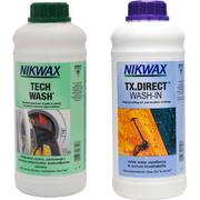 Akcesoria obuwnicze - Zestaw do pielęgnacji odzieży outdoor Nikwax Tech Wash i TX.Direct 2 x 1 L - miniaturka - grafika 1