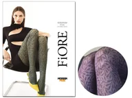 Rajstopy - Wzorzyste Rajstopy Damskie W Kwiaty 30Den Violet 2 - miniaturka - grafika 1