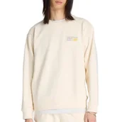 Bluzy męskie - Bluza męska New Balance MT41547PEF - beżowa - miniaturka - grafika 1