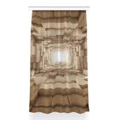 Zasłony - Zasłona gotowa do salonu 150x260 Abstrakcja drewno, Fabricsy - miniaturka - grafika 1