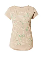 Koszulki i topy damskie - Sisley T-shirt damski, Beżowy 1k3, M - miniaturka - grafika 1