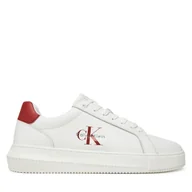 Sneakersy męskie - Sneakersy Calvin Klein Jeans Chunky Cupsole Monologo YM0YM01317 Biały - miniaturka - grafika 1