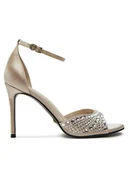 Sandały damskie - Guess Sandały FLPKBB SAT03 Beżowy - miniaturka - grafika 1