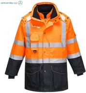 Odzież robocza - PORTWEST S426 KONTRASTOWA KURTKA OSTRZEGAWCZA 7 W 1 TRAFFIC; POMARAŃCZOWY/GRANATOWY - miniaturka - grafika 1