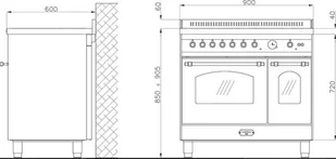 Kuchenka elektryczna Kuchnia indukcyjna LOFRA DOLCEVITA 90 NERO MATT RNMD96MFTE/5I/Bronze - Kuchenki elektryczne - miniaturka - grafika 12